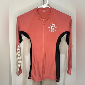 Rip Curl Longsleeve Rash Guard, Coral, Women’s Size 4